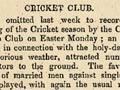 'Bachelors vs benedicts' cricket game, 1854