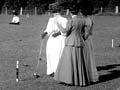 Women playing croquet, Taranaki, 1909