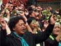 Welcome ceremony, Ōtamatea marae, 2004