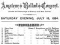 Amateur ballad concert, 1884