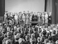 A school assembly, 1940s