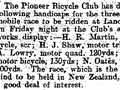 First New Zealand motor race, 1901