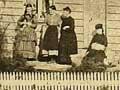 Washing drying on the line, Dunedin, 1876