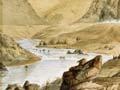 Gold diggings, Clutha River, 1862