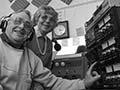 Ash Bell and Shirley Comeskey at Print Disabled Radio, 1990