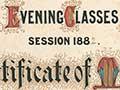 Caledonian Society of Otago evening class certificate, 1882