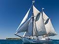 The restored Jane Gifford under sail