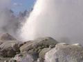 A geyser erupting