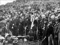 Turning the first sod, South Island main trunk line