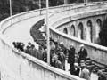 Inspecting the Arapuni dam, 1930