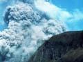 Mt Ngāuruhoe erupting, 1975 