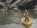 Flooded mine pit