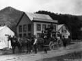 A Newman coach at Canvastown, near Havelock