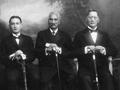 From left, Haami Tokouru Ratana, Tupu Atanatiu Taingakawa Te Waharoa and Reweti Te Whena, London, 1924
