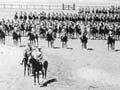 The Fourth New Zealand Regiment parades under the command of Richard Hutton Davies at Klerksdorp, Transvaal, in 1900
