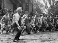 Apirana Turupa Ngata taking the lead in a haka on Waitangi Day 1940