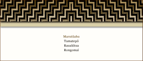 Whakapapa for Ngāti Rongoū