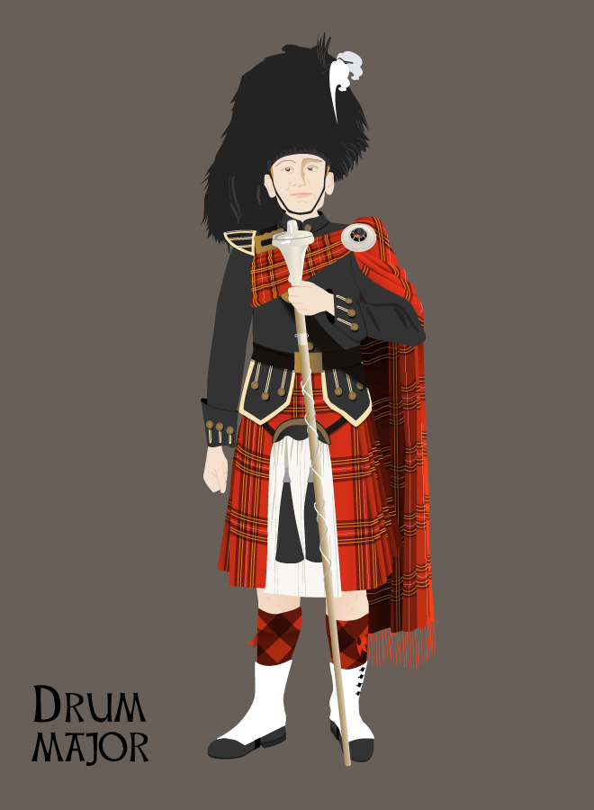 Feather bonnet and mace