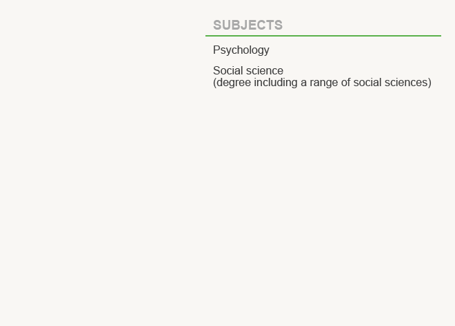 Lincoln University 2014 Social Sciences subjects
