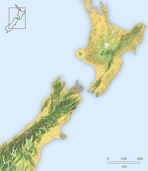 Map of New Zealand with towns and suburbs named for colonial politicians marked