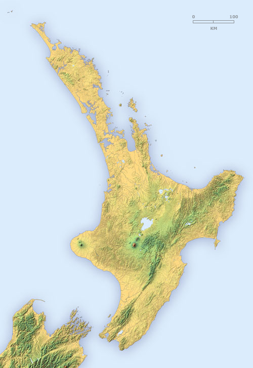 Map of North Island showing locations and photos of Ratana churches