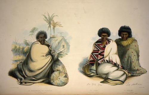 Three chiefs, painted by George French Angas