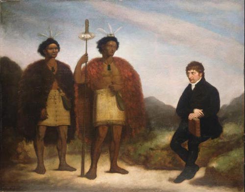 Waikato (left), Hongi Hika (centre) and Thomas Kendall (right)