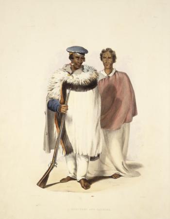 Hōne Wiremu Heke Pōkai and Eruera Maihi Patuone by George French Angas