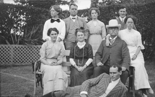 Henry Hill seated (right) beside his wife Emily, with their children