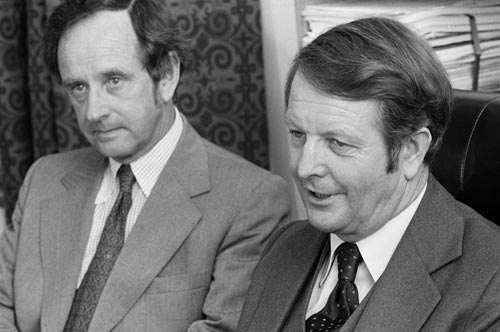 Bill Rowling and Bob Tizard, 1974