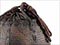 A hue or calabash, for holding water, preserved game or medicines