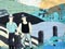 Mural showing farmers in front of paddock