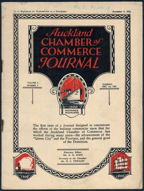 <em>Auckland Chamber of Commerce Journal</em> cover