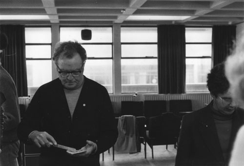 Lilburn at the CANZ conference, 1977