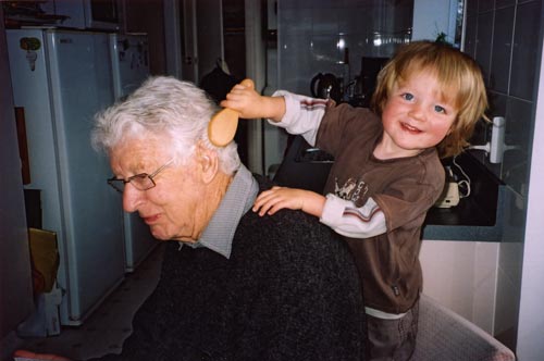 Grandfather and grandson
