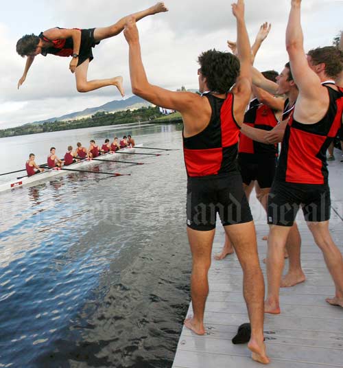 Rowing on Lake Karāpiro