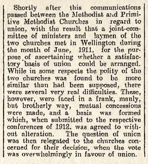 Church Union, 1913