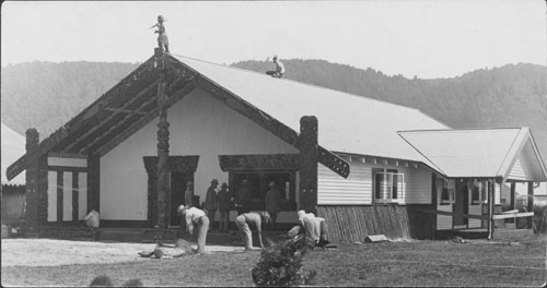 Māhinārangi meeting house, about 1940
