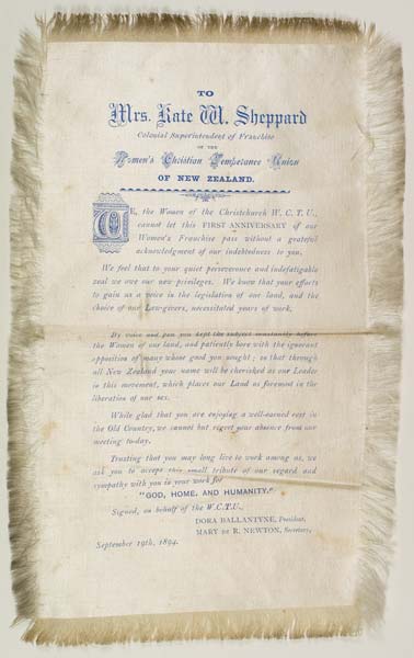 Thanking Kate Sheppard 