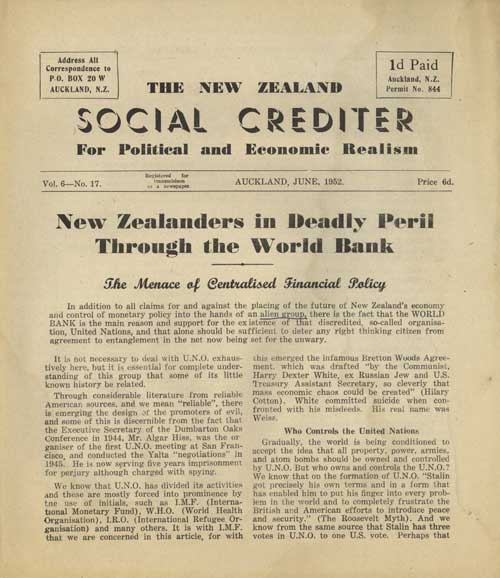 <em>The New Zealand Social Crediter</em> magazine