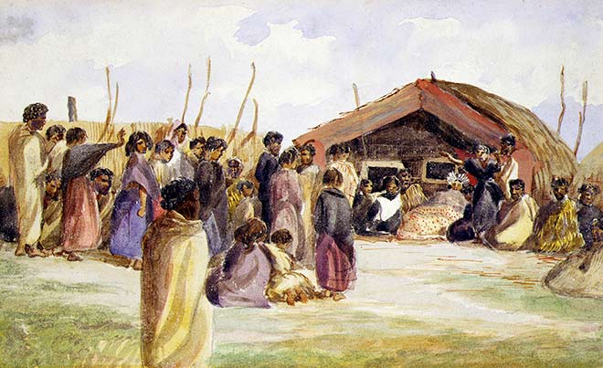 Tangi over a woman