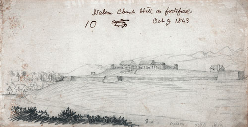 Church Hill fort, October 1843