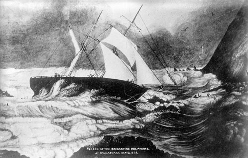 <em>Delaware</em> crew rescue: the wreck