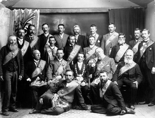 Oddfellows in regalia