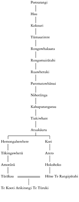 Whakapapa of Te Kooti Arikirangi Te Tūruki