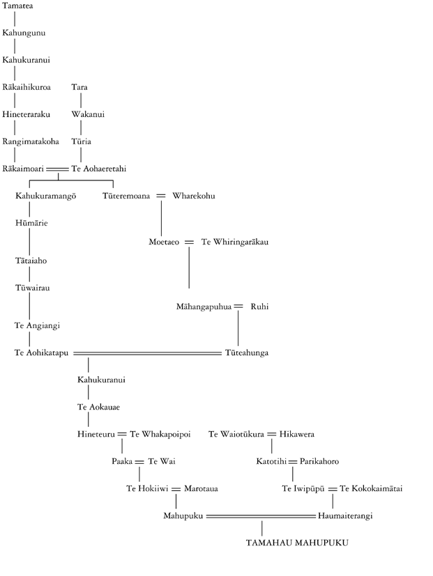 Whakapapa of Hāmuera Tamahau Mahupuku