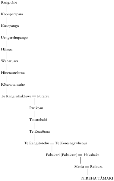 Whakapapa of Nireaha Tāmaki