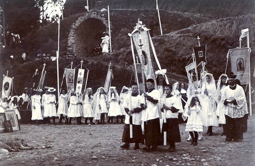 Catholic community life: church procession, Ōtaki 
