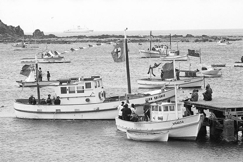 Catholic community life: blessing the fishing boats, Island Bay
