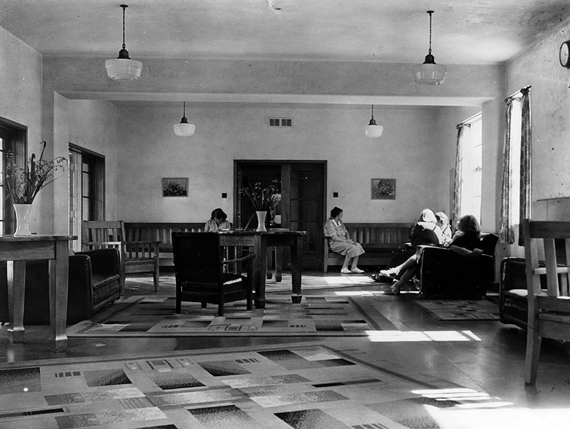 Day room, Porirua Hospital, 1950s
